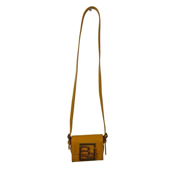 BY FAR Handbags - By Far Women's Mustard Yellow Fran Sunflower Semi Patent Leather Shoulder Bag